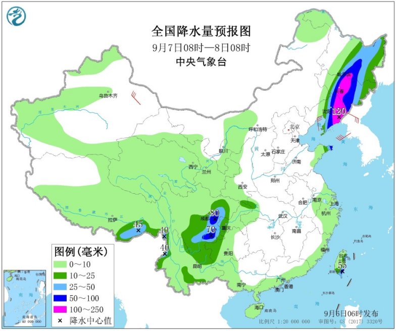 台风“玲玲”将给东北地区带来较强降水