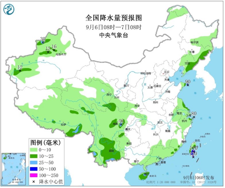 台风“玲玲”将给东北地区带来较强降水