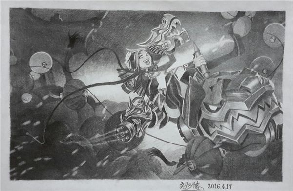 图片6.png 羊年限定金克斯手绘全过程,碉堡!